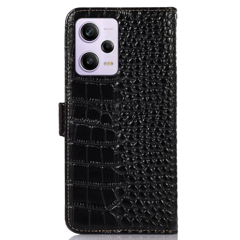 Housse Xiaomi Redmi Note 12 Pro/Poco X5 Pro 5G Style Crocodile RFID