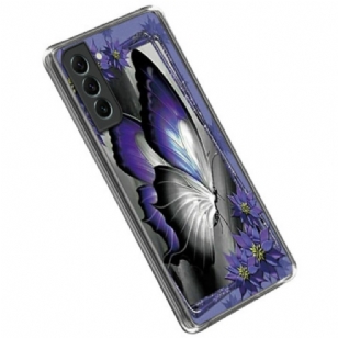 Coque Samsung Galaxy S23 5G Papillon Violet