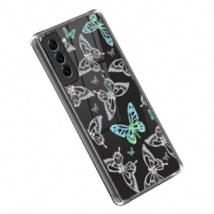 Coque Samsung Galaxy S23 5G Transparente Papillons