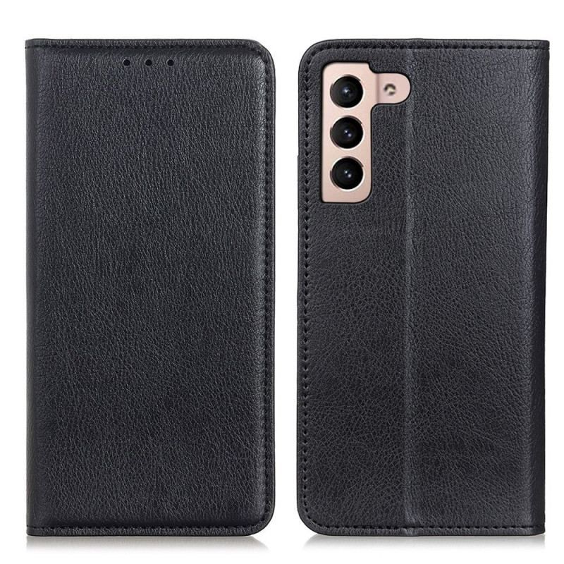 Flip Cover Samsung Galaxy S23 5G Cuir Fendu Litchi