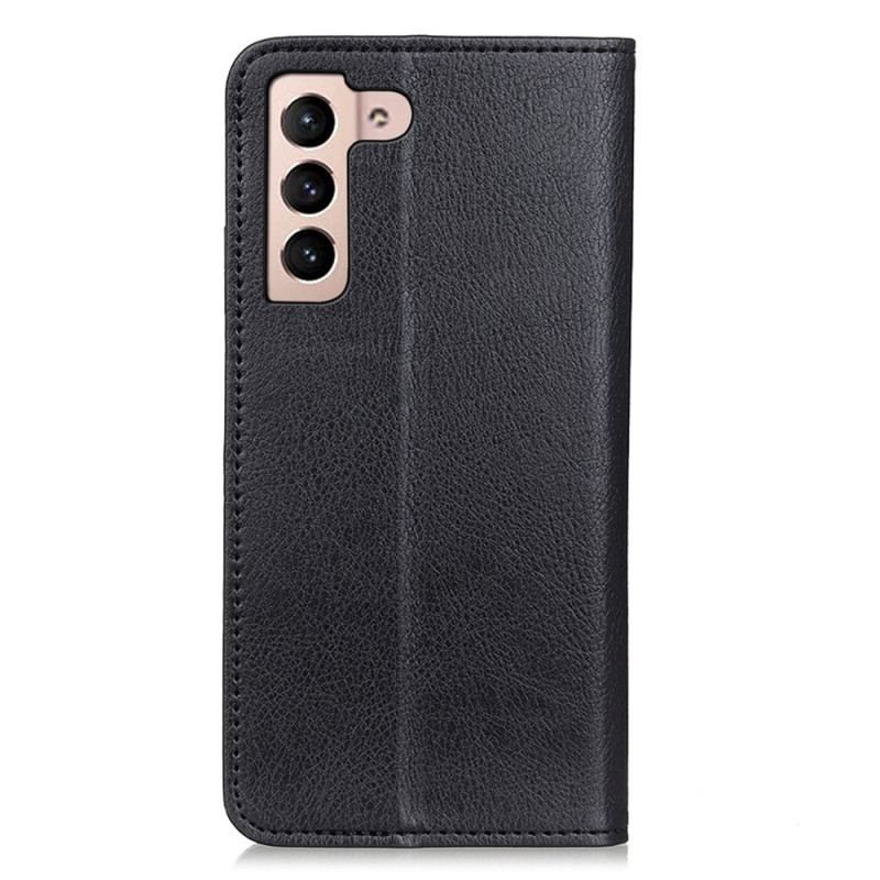 Flip Cover Samsung Galaxy S23 5G Cuir Fendu Litchi