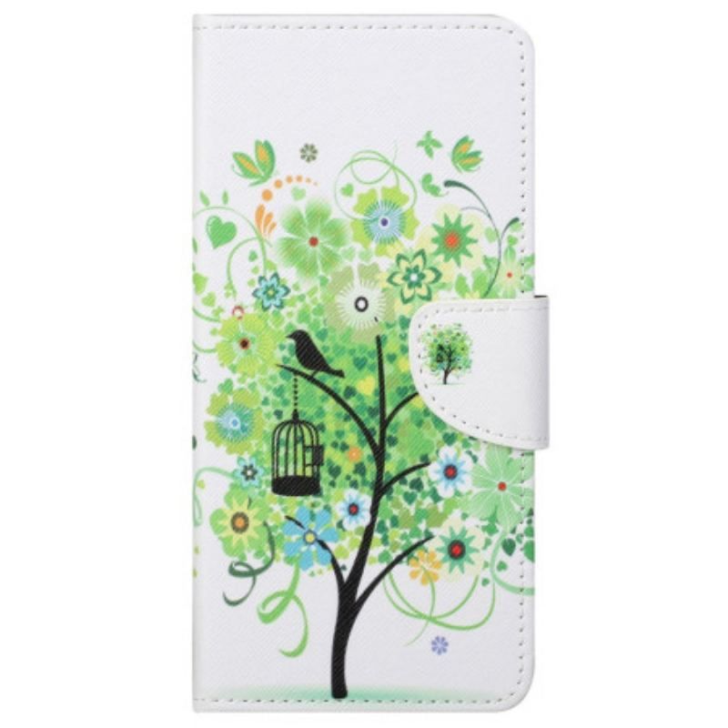 Housse Samsung Galaxy S23 5G Arbre aux Feuilles Vertes