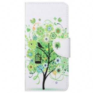 Housse Samsung Galaxy S23 5G Arbre aux Feuilles Vertes