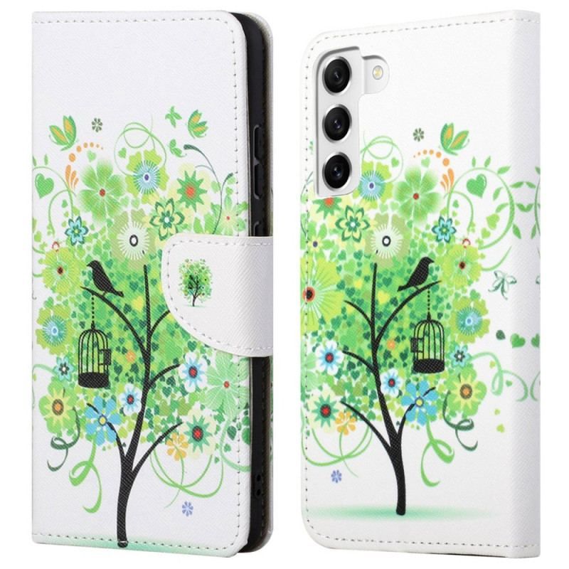 Housse Samsung Galaxy S23 5G Arbre aux Feuilles Vertes