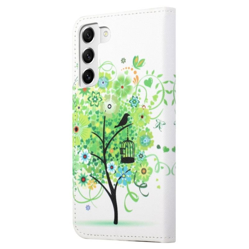 Housse Samsung Galaxy S23 5G Arbre aux Feuilles Vertes