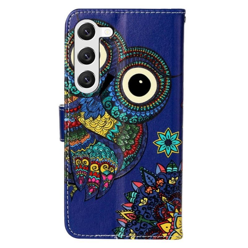 Housse Samsung Galaxy S23 5G Hibou à Lanière