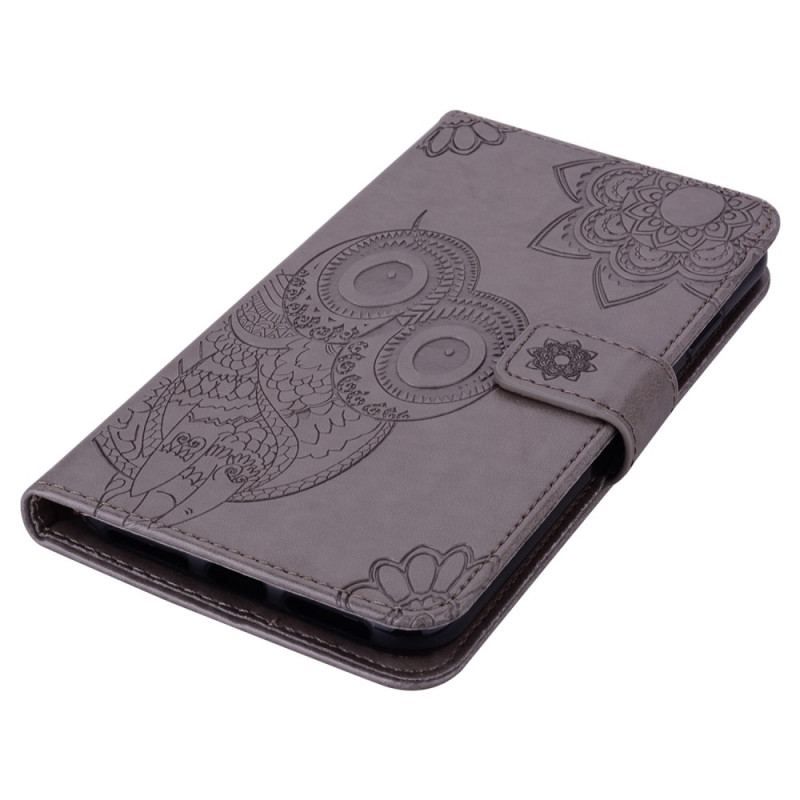 Housse Samsung Galaxy S23 5G Hibou Mandala et Lanière