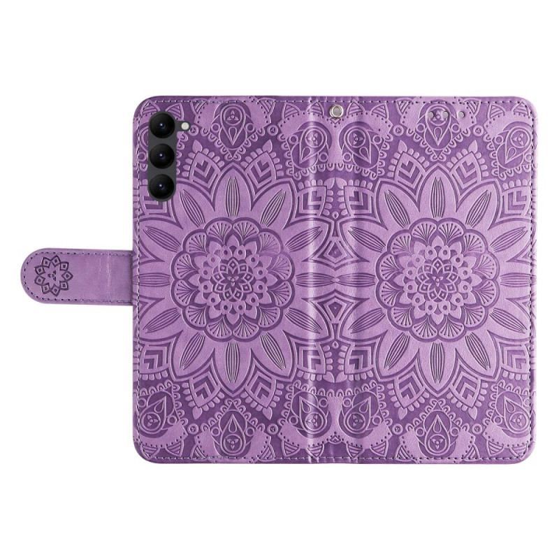 Housse Samsung Galaxy S23 5G Mandala Soleil avec Lanière