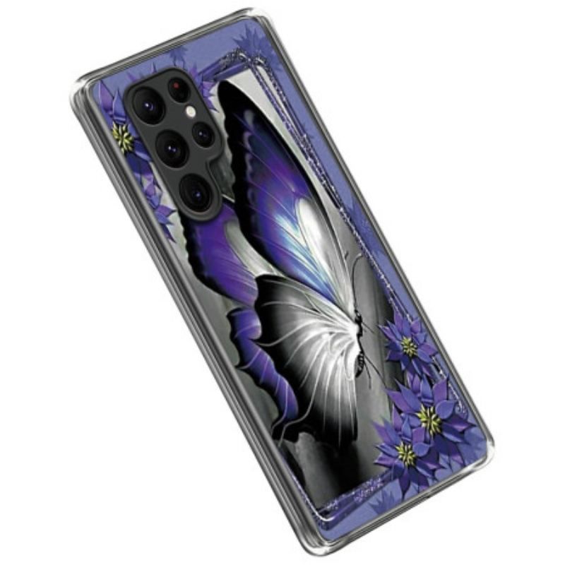 Coque Samsung Galaxy S23 Ultra 5G Papillon Violet