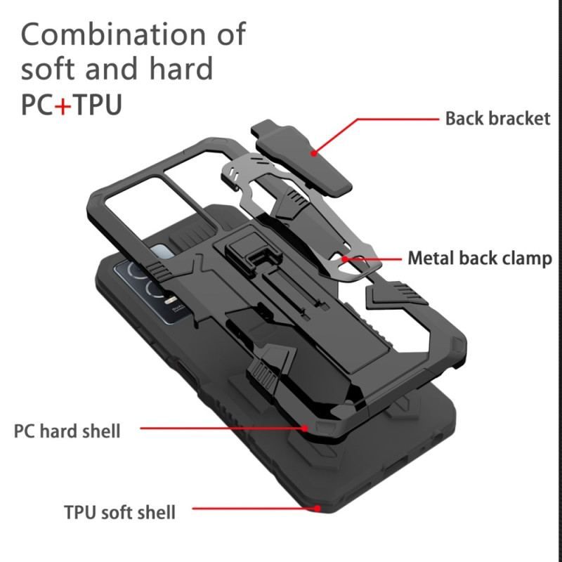 Coque Samsung Galaxy S23 Ultra 5G Robot avec Pince Ceinture