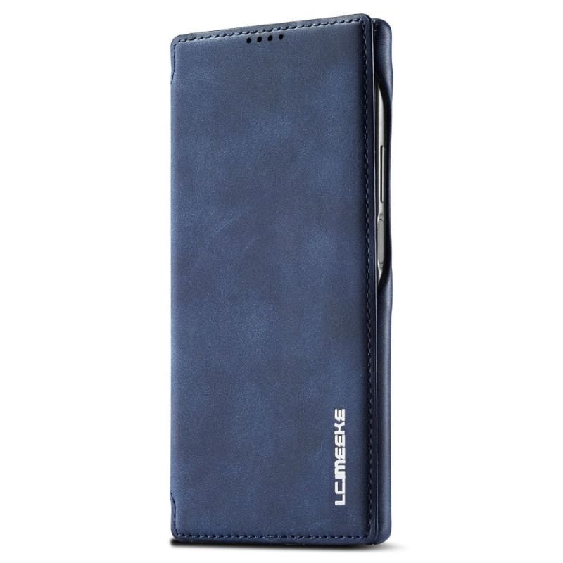 Flip Cover Samsung Galaxy S23 Ultra 5G Effet Cuir LC.IMEEKE Effet Cuir