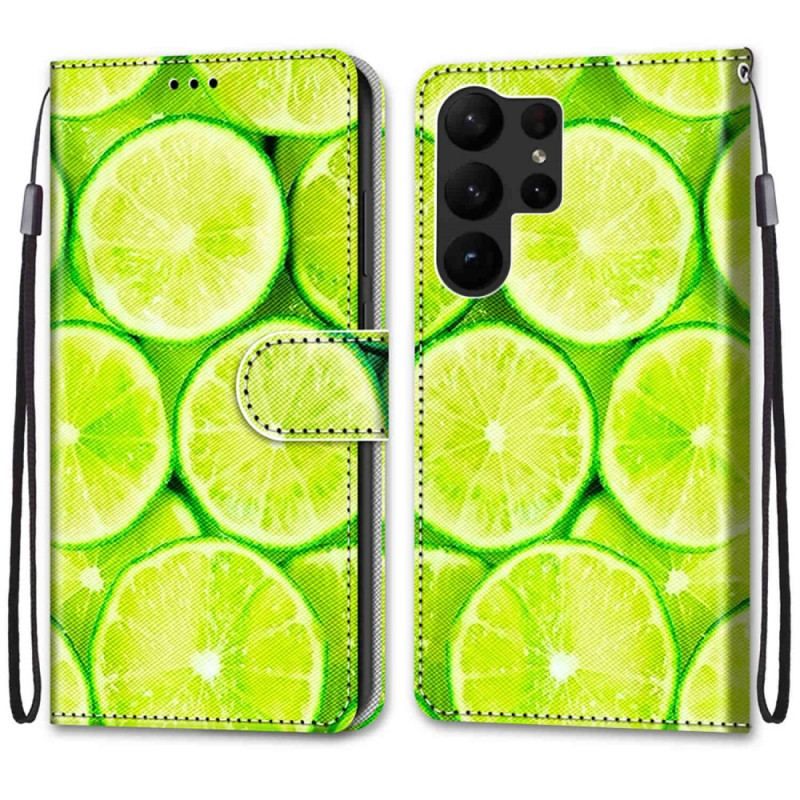 Housse Samsung Galaxy S23 Ultra 5G Citrons Verts