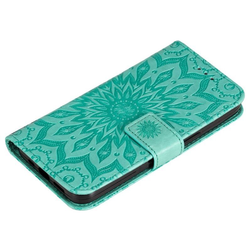 Housse Samsung Galaxy S23 Ultra 5G Mandala Soleil avec Lanière