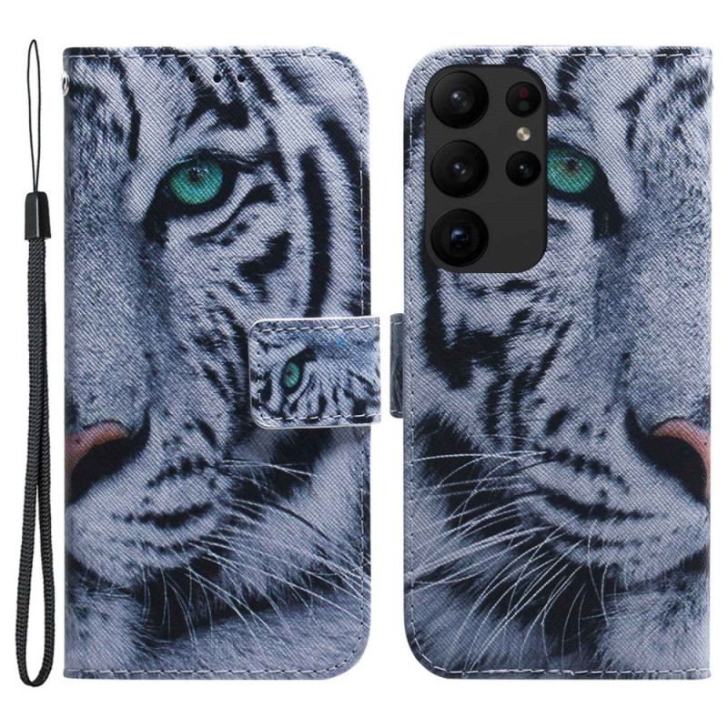 Housse Samsung Galaxy S23 Ultra 5G Tigre Blanc