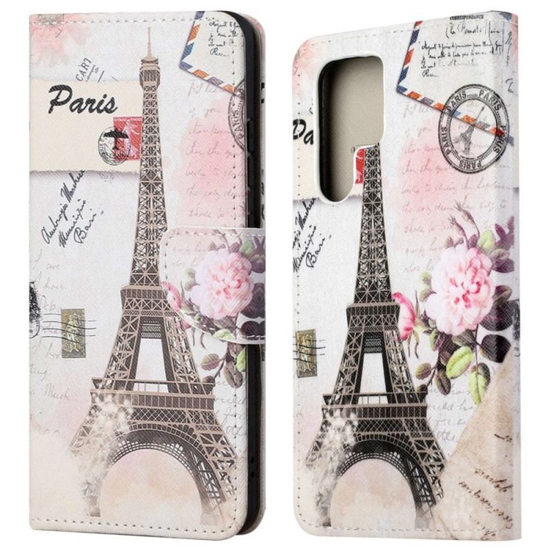 Housse Samsung Galaxy S23 Ultra 5G Tour Eiffel Vintage