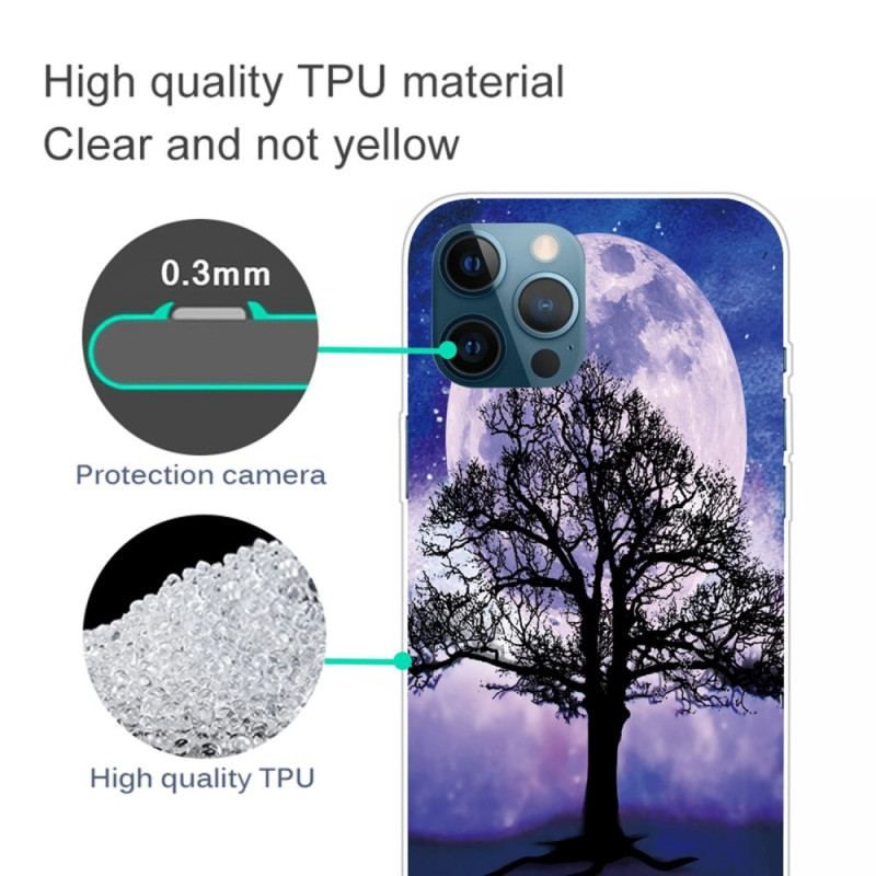 Coque iPhone 14 Pro Max Arbre sous la Lune