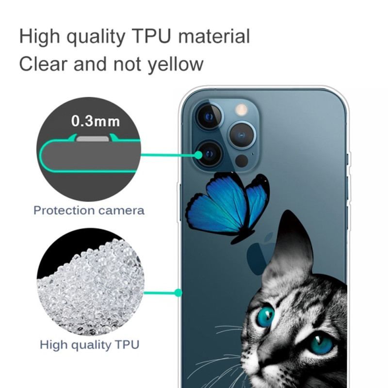 Coque iPhone 14 Pro Max Chat et Papillon