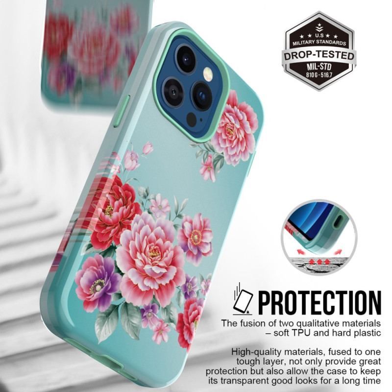 Coque iPhone 14 Pro Max Fleurs Vintage