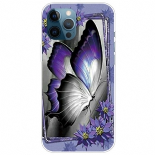 Coque iPhone 14 Pro Max Papillon Violet