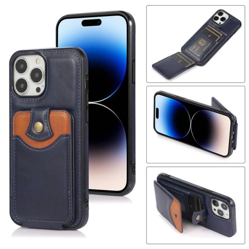 Coque iPhone 14 Pro Max Porte-Cartes Rabattable