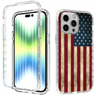 Coque iPhone 14 Pro Max Renforcée Drapeau Américain