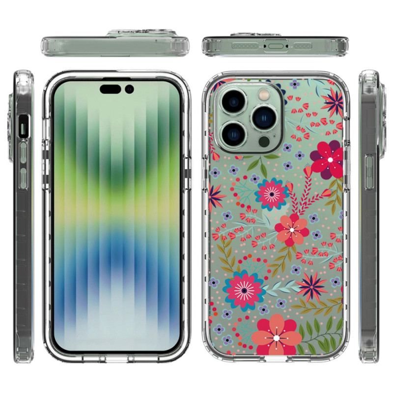 Coque iPhone 14 Pro Max Renforcée Florale