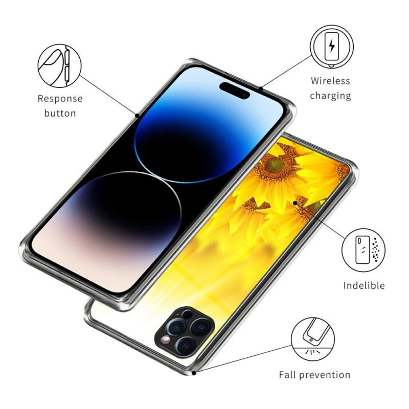 Coque iPhone 14 Pro Max Tournesols Intenses