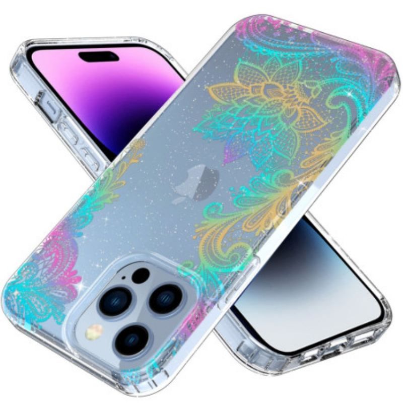 Coque iPhone 14 Pro Max Transparente Fleurs