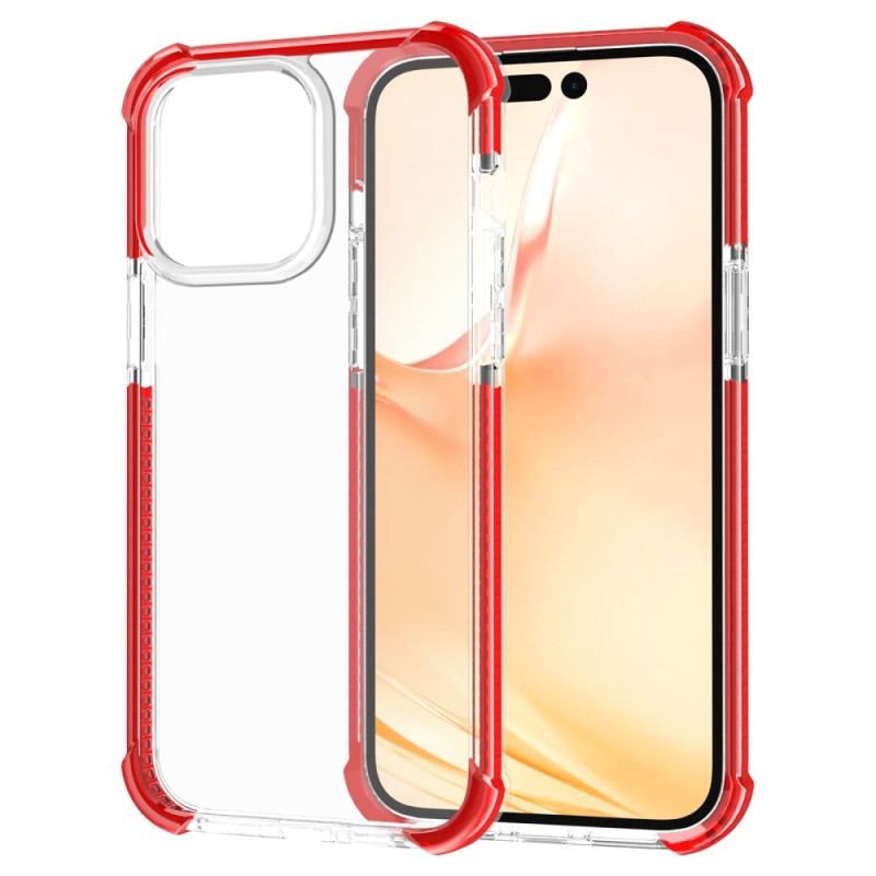 Coque iPhone 14 Pro Max Transparente Rebords Colorés