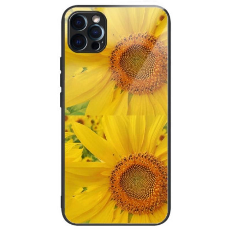 Coque iPhone 14 Pro Max Verre Trempé Tournesols