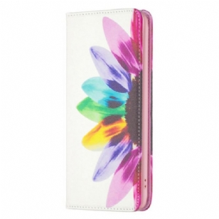 Flip Cover iPhone 14 Pro Max fleur Aquarelle