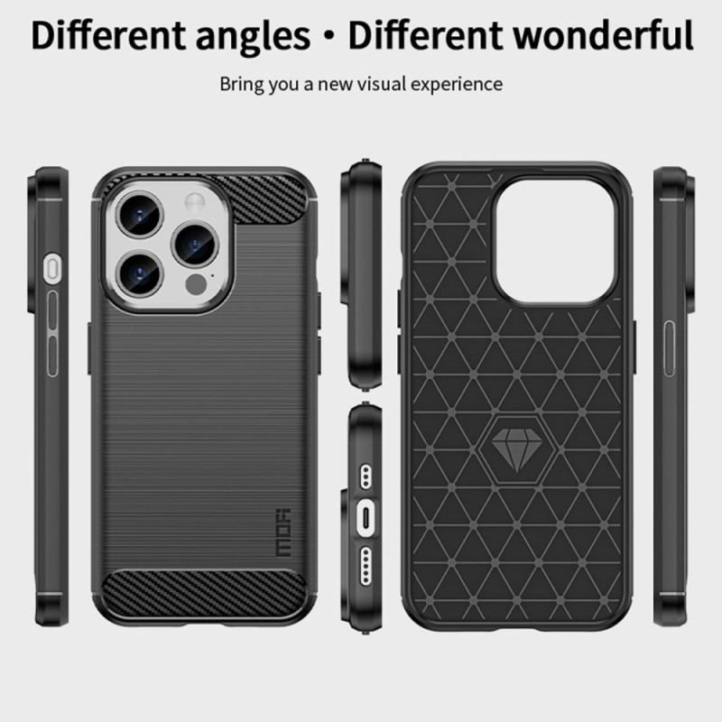 Coque iPhone 15 Pro Fibre Carbone Brossée MOFI