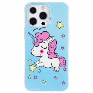 Coque iPhone 15 Pro Fluorescente Licorne