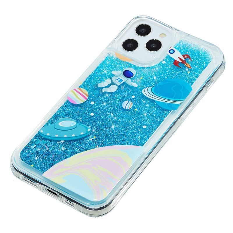 Coque iPhone 15 Pro Paillettes Espace