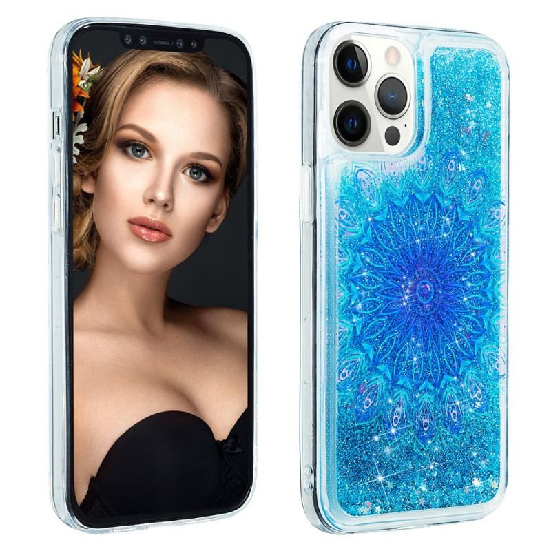 Coque iPhone 15 Pro Paillettes Mandala