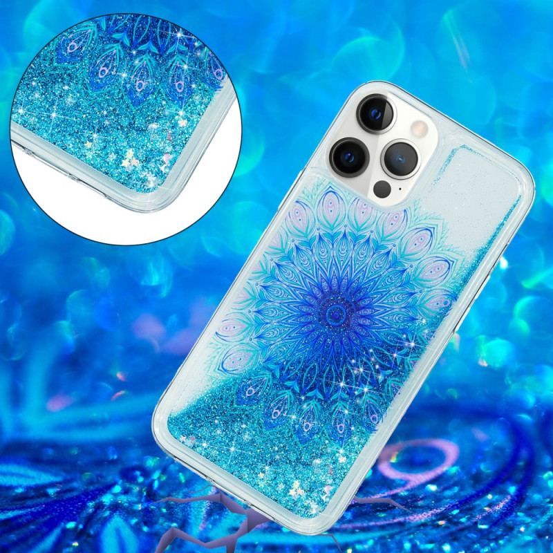 Coque iPhone 15 Pro Paillettes Mandala