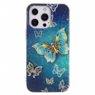 Coque iPhone 15 Pro Papillons Précieux