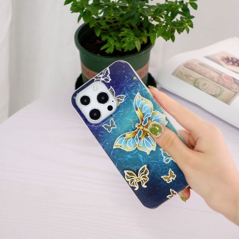 Coque iPhone 15 Pro Papillons Précieux