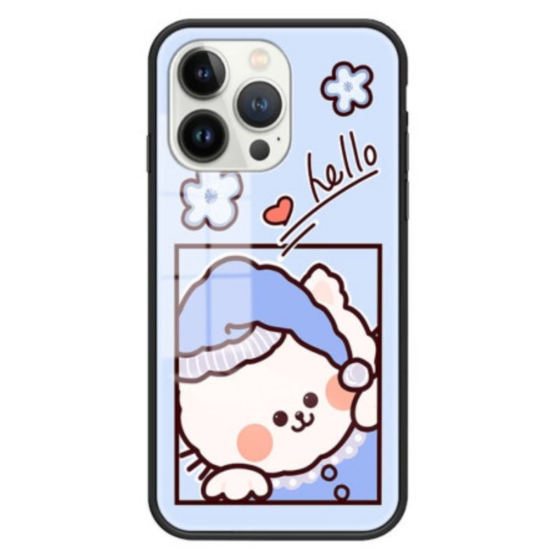 Coque iPhone 15 Pro Verre Trempé Blue Cat