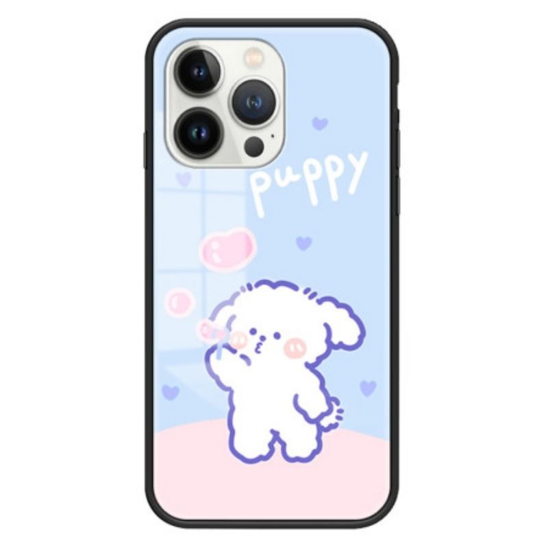 Coque iPhone 15 Pro Verre Trempé Bubble Dog