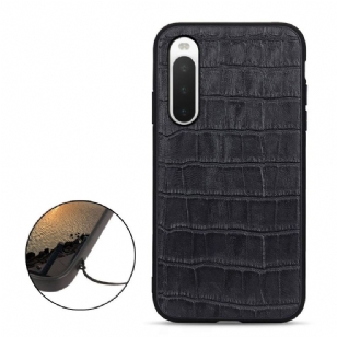 Coque Sony Xperia 10 IV Chic aspect peau de croco