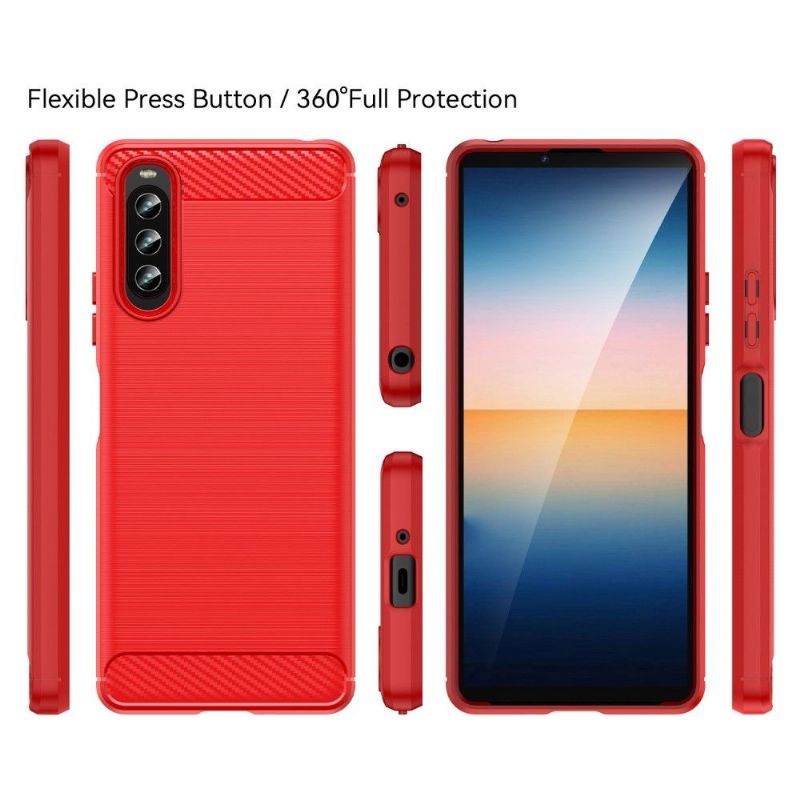 Coque Sony Xperia 10 IV effet brossé silicone