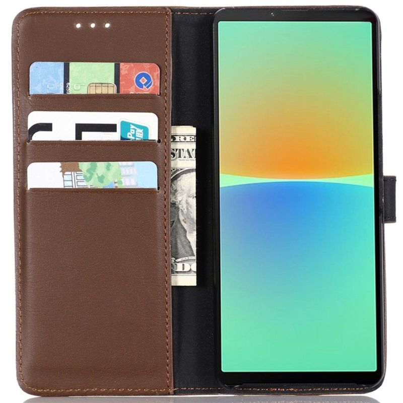 Étui Sony Xperia 10 IV folio simili cuir rétro