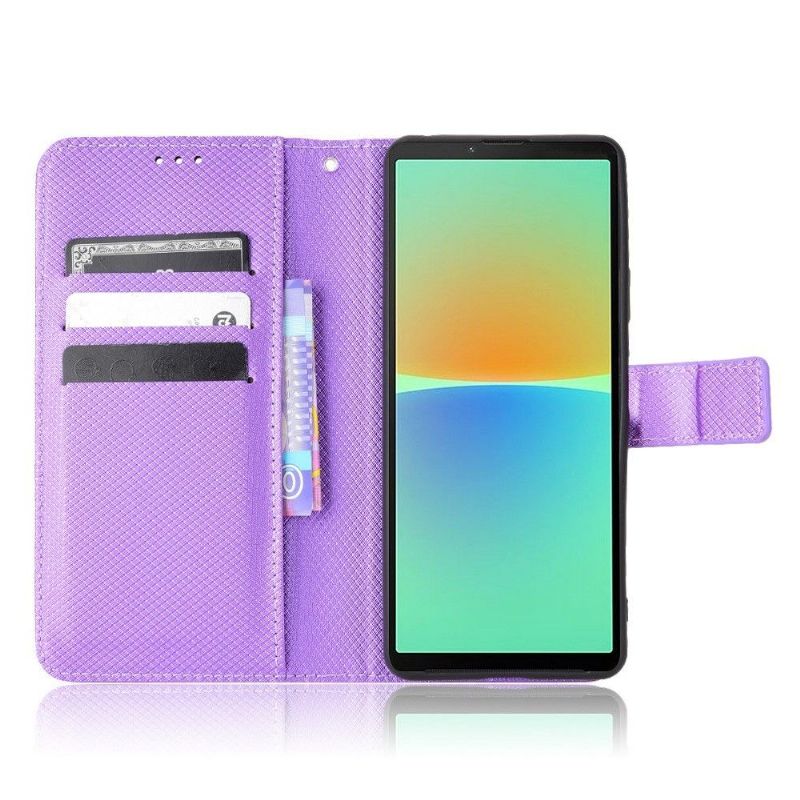 Housse Sony Xperia 10 IV LUCINDA Rabat Porte-Cartes