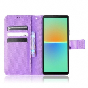 Housse Sony Xperia 10 IV LUCINDA Rabat Porte-Cartes