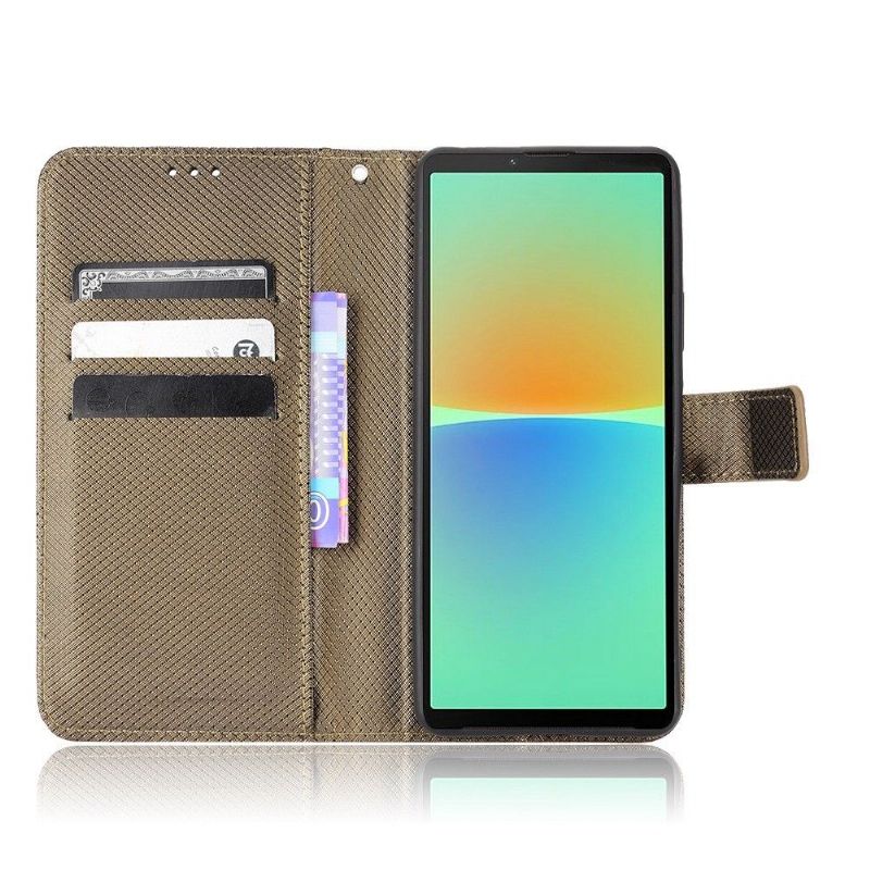 Housse Sony Xperia 10 IV LUCINDA Rabat Porte-Cartes