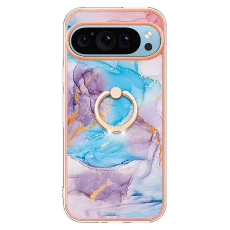 Coque Google Pixel 9 / Pixel 9 Pro Anneau Voie lactée Marbre Bleu