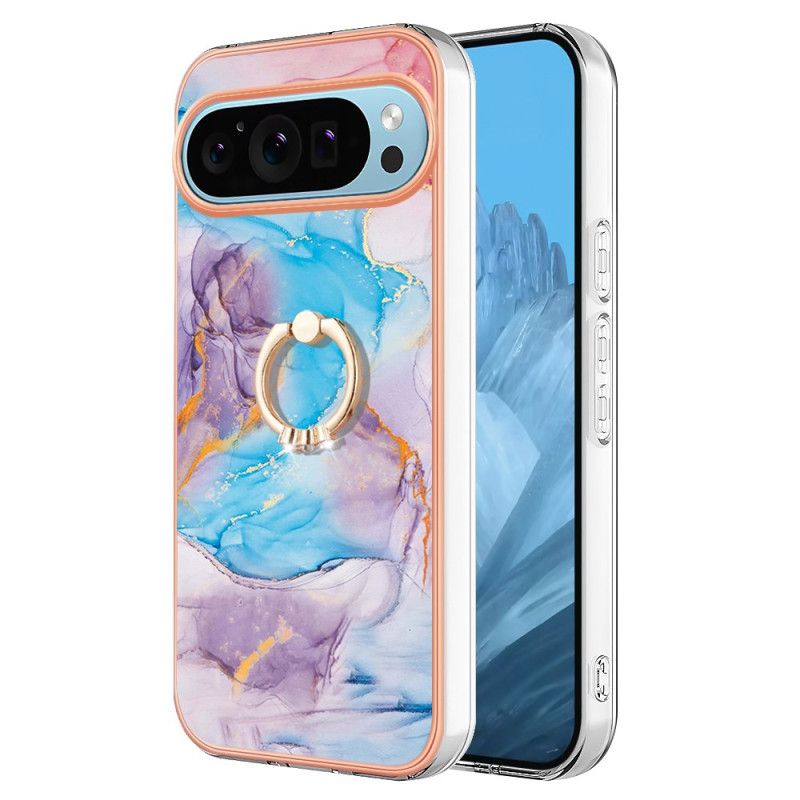 Coque Google Pixel 9 / Pixel 9 Pro Anneau Voie lactée Marbre Bleu