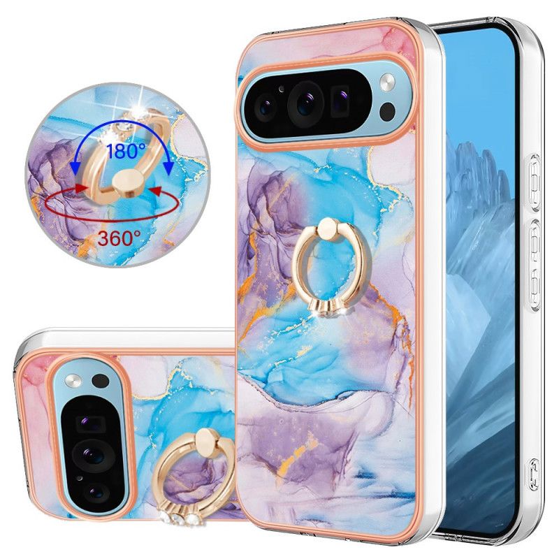 Coque Google Pixel 9 / Pixel 9 Pro Anneau Voie lactée Marbre Bleu