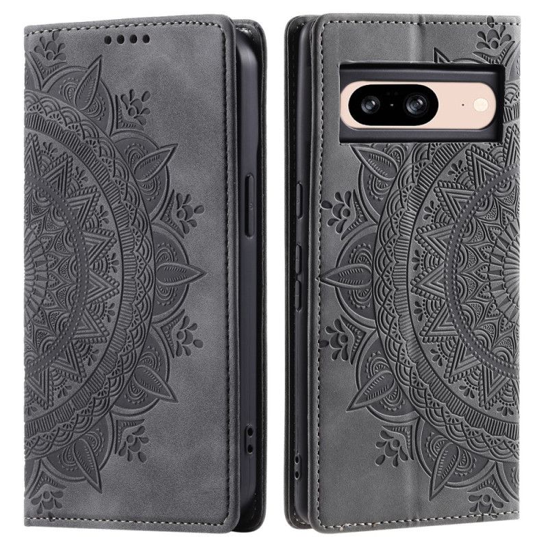 Flip Cover Google Pixel 9 / Pixel 9 Pro Effet Daim Mandala